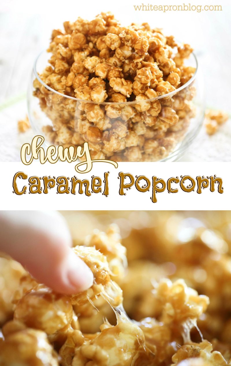 Chewy Carmel Popcorn White Apron Blog