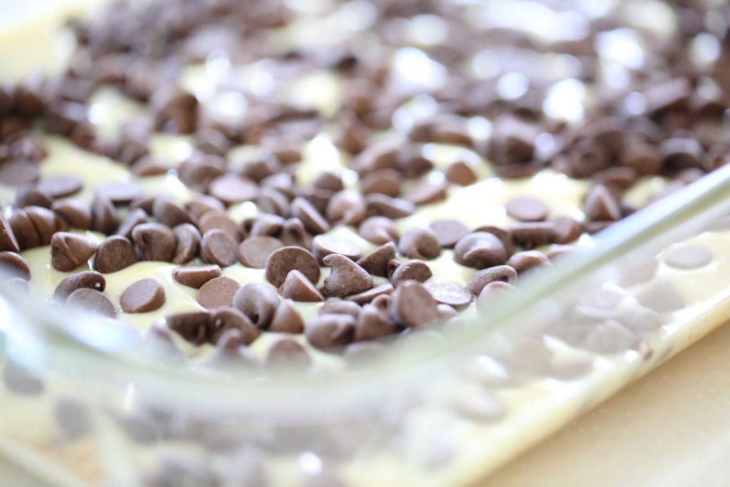 1 ½ cups chocolate chips (semi-sweet, milk, or a combination) I use half semi-sweet and half milk chocolate.