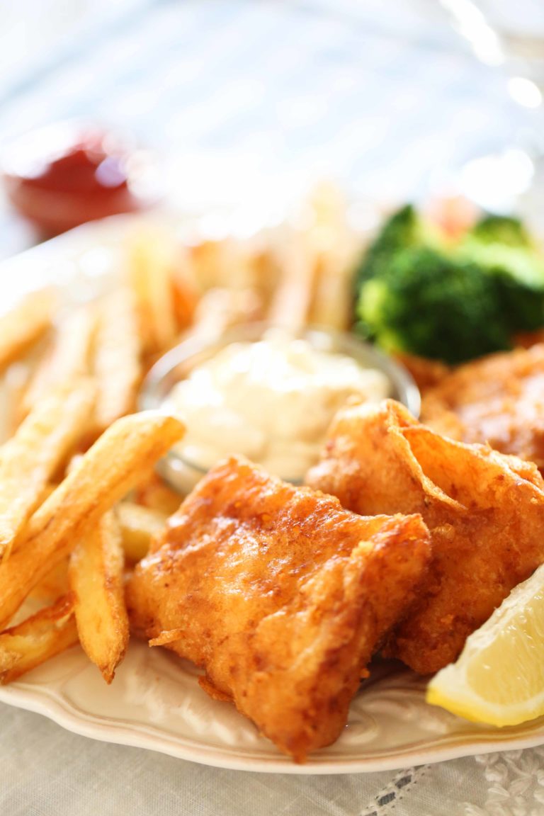 Homemade Beer Batter Fish and Chips White Apron Blog