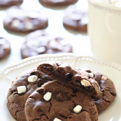 Hot Cocoa Cookies with Hot Cocoa