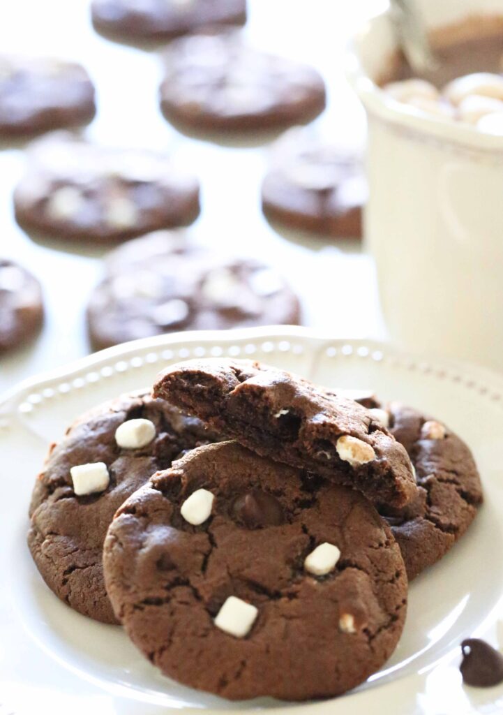 Hot Cocoa Cookies with Hot Cocoa