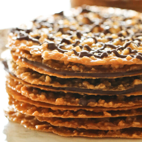 Florentine Cookies drizzled with chocolate