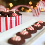 Chocolate Candy Cane Kiss Cookies