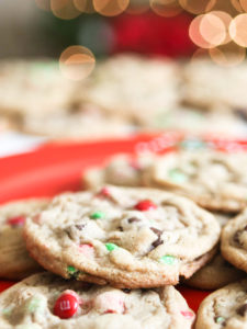Christmas m&m Cookies