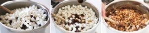 stirring together ingredients for Chocolate Fudge