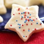 Shortbread Cookie Stars with White Chocolate