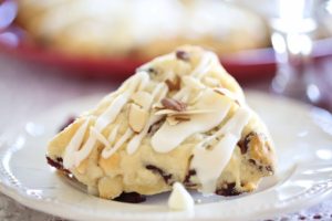White Chocolate Cranberry English Tea Scones
