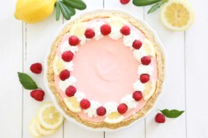 Raspberry Lemonade Ice Cream Pie