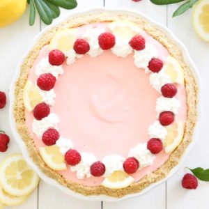 Raspberry Lemonade Ice Cream Pie