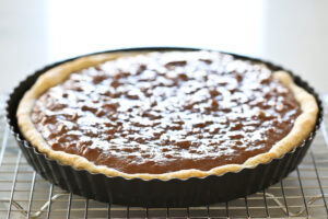 Making German Chocolate Tart